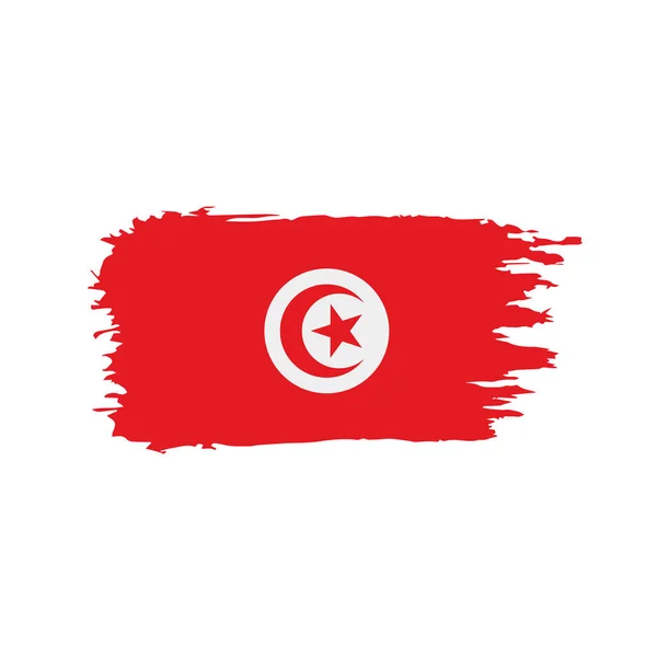 Drapeau Tunisie, illustration vectorielle — Image vectorielle