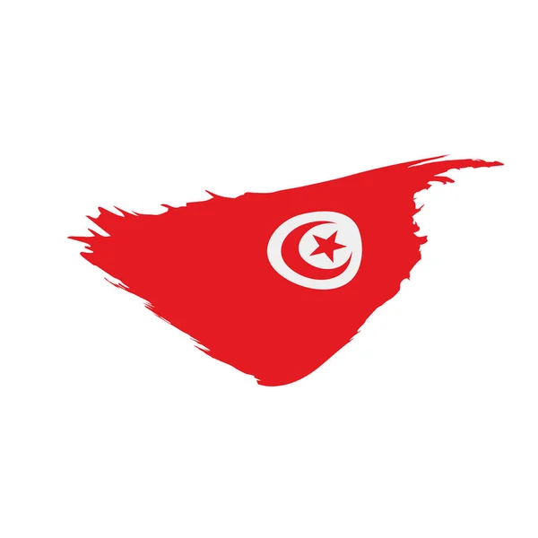Bandera de Túnez, ilustración vectorial — Archivo Imágenes Vectoriales