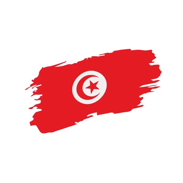 Bandera de Túnez, ilustración vectorial — Archivo Imágenes Vectoriales