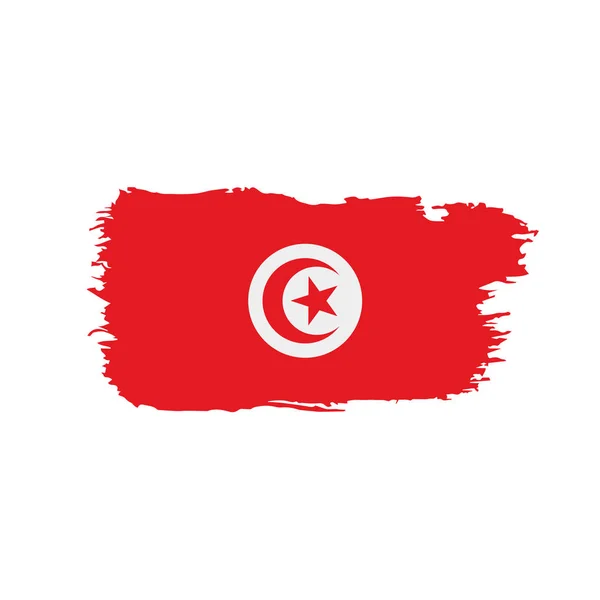 Drapeau Tunisie, illustration vectorielle — Image vectorielle