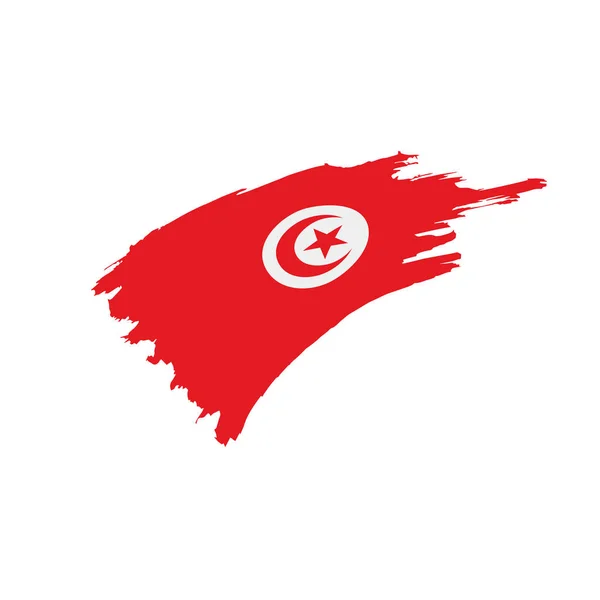 Tunézia zászló, vektor illusztráció — Stock Vector