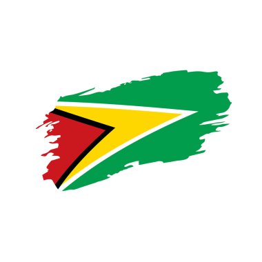 Guyana bayrak, vektör çizim