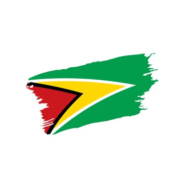 Guyana bayrak, vektör çizim