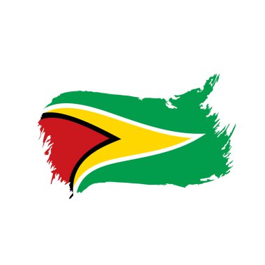Guyana bayrak, vektör çizim