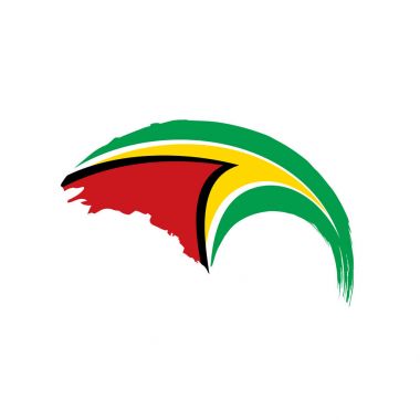 Guyana bayrak, vektör çizim