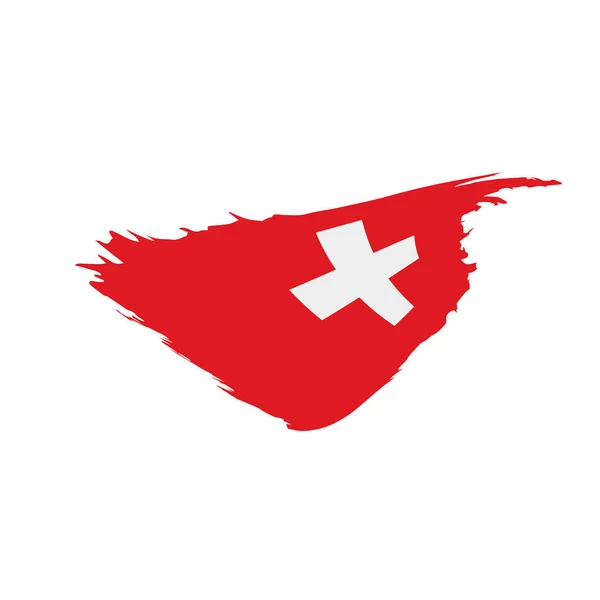 Bandiera svizzera, illustrazione vettoriale — Vettoriale Stock