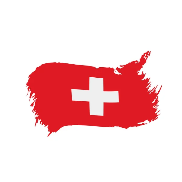 Bandera de Suiza, ilustración vectorial — Vector de stock