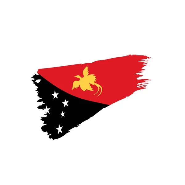 Papua Nueva Guinea bandera, vector — Vector de stock