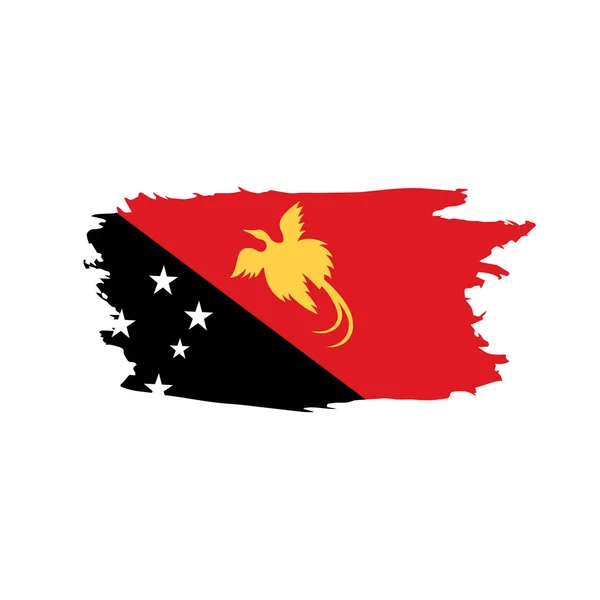 パプア ニューギニアの国旗、ベクトル — ストックベクタ