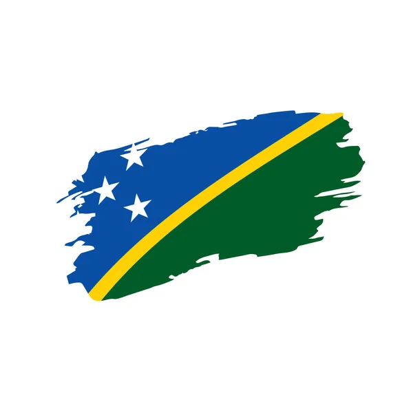 Флаг Соломоновых островов, векторная иллюстрация — стоковый вектор