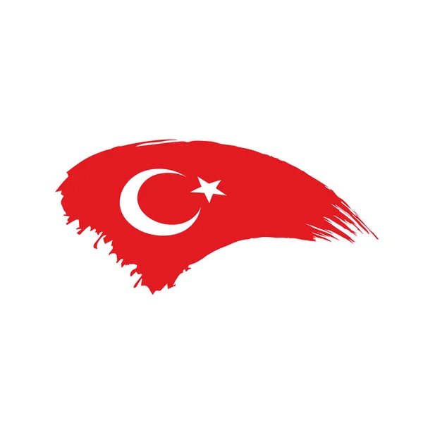 Turkey flag, vector illustration — Stock Vector