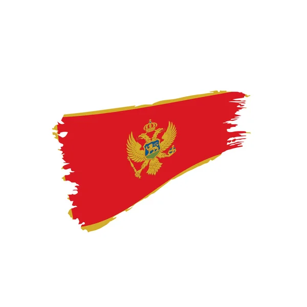 Montenegro flagga, vektorillustration — Stock vektor