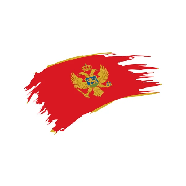 Флаг Черногории, векторная иллюстрация — стоковый вектор