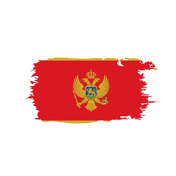 Montenegro Flagge, Vektorillustration — Stockvektor