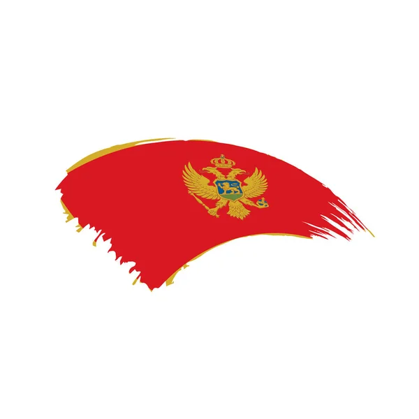 Montenegro flagga, vektorillustration — Stock vektor