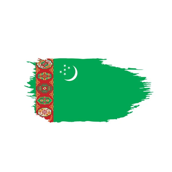 Drapeau Turkménistan, illustration vectorielle — Image vectorielle
