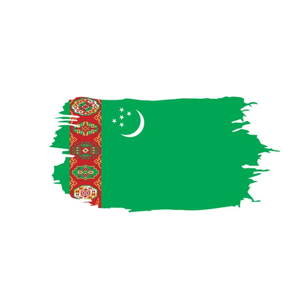 Bandera de Turkmenistán, vector de ilustración — Archivo Imágenes Vectoriales