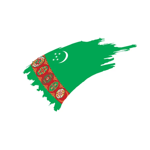 Türkmenisztán zászló, vektoros illusztráció — Stock Vector