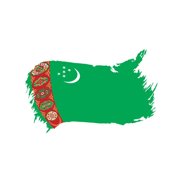 Σημαία του Τουρκμενιστάν, εικονογράφηση διάνυσμα — Διανυσματικό Αρχείο