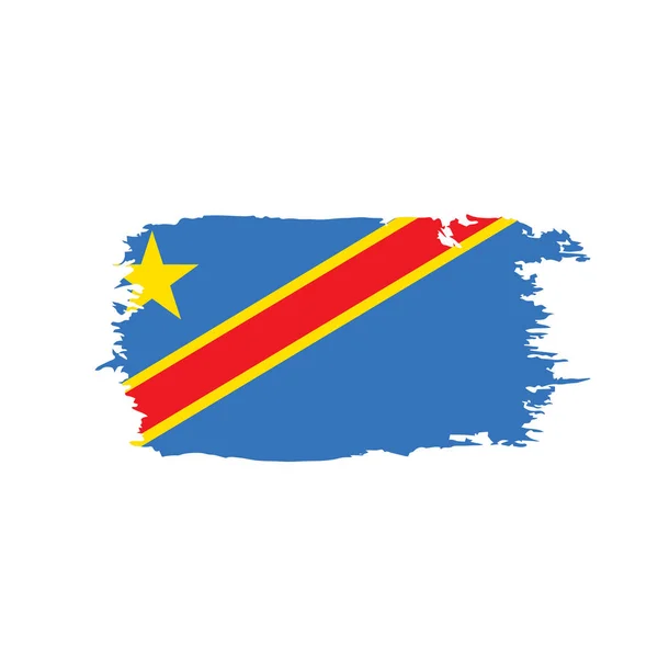 Kongói Demokratikus Köztársaság zászló — Stock Vector