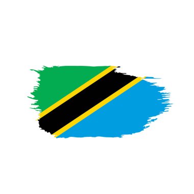 Tanzanya bayrak, vektör çizim