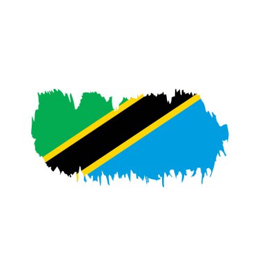 Tanzanya bayrak, vektör çizim
