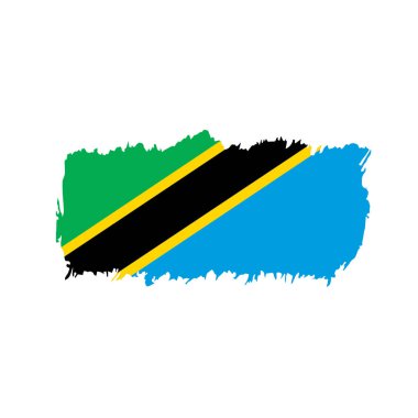 Tanzanya bayrak, vektör çizim