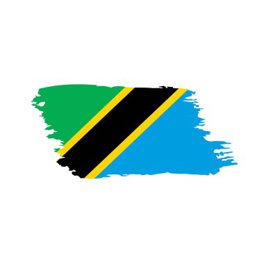 Tanzanya bayrak, vektör çizim