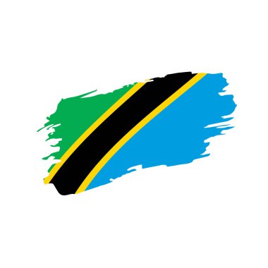 Tanzanya bayrak, vektör çizim