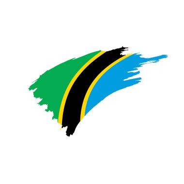 Tanzanya bayrak, vektör çizim