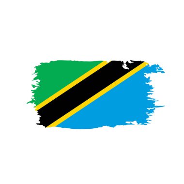 Tanzanya bayrak, vektör çizim