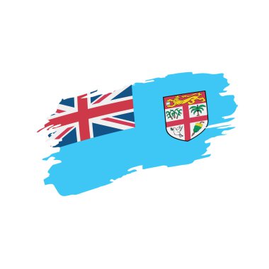 Fiji bayrak, vektör çizim