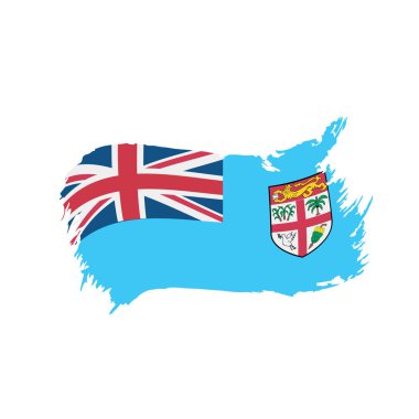 Fiji bayrak, vektör çizim