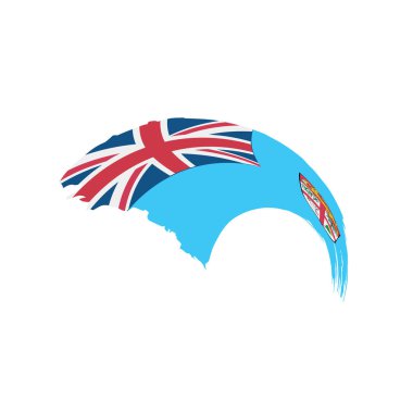 Fiji bayrak, vektör çizim