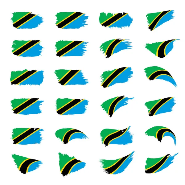 Vlajka Tanzanie, vektorové ilustrace — Stockový vektor