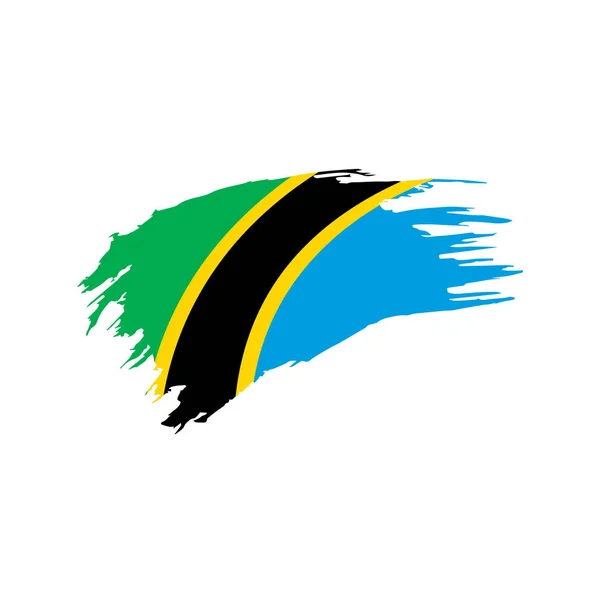 Флаг Танзании, векторная иллюстрация — стоковый вектор