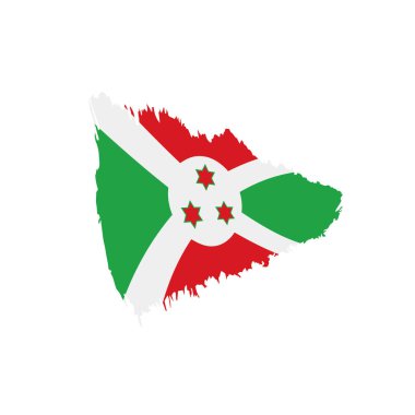 Burundi bayrağı, vektör çizim