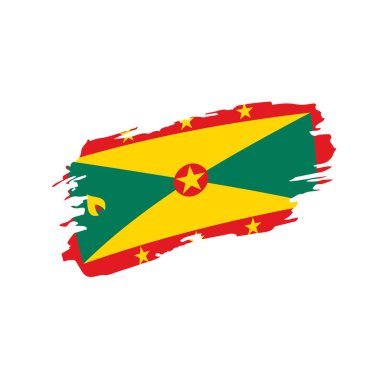 Grenada bayrağı, vektör çizim