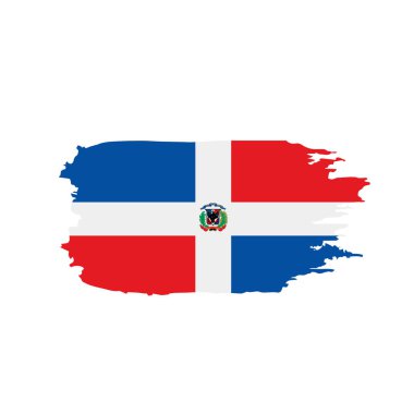 Dominicana bayrağı, vektör çizim
