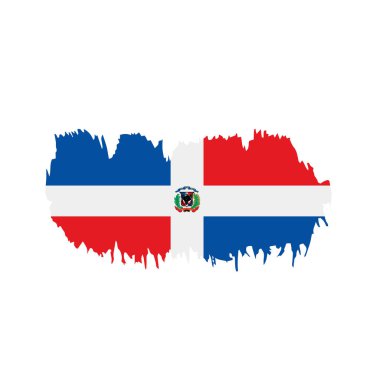 Dominicana bayrağı, vektör çizim