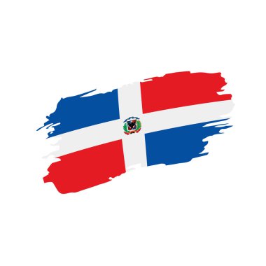 Dominicana bayrağı, vektör çizim