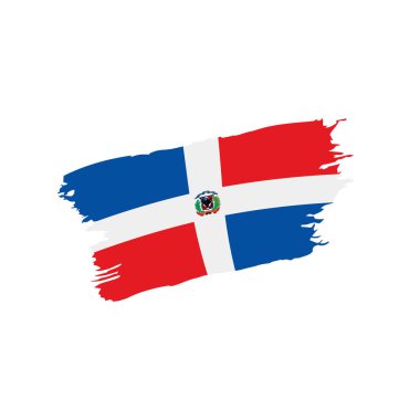 Dominicana bayrağı, vektör çizim