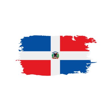 Dominicana bayrağı, vektör çizim