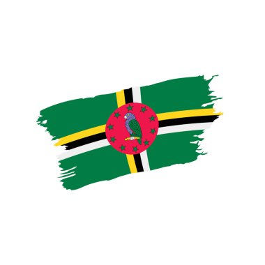 Dominika bayrak, vektör çizim