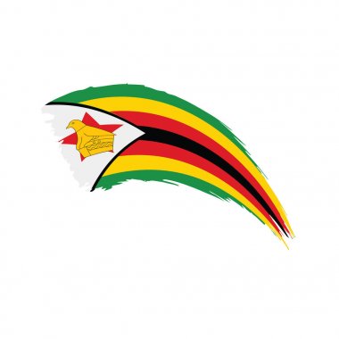 Zimbabve bayrağı, vektör çizim