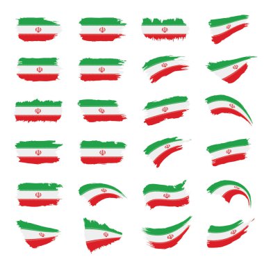 Iran bayrağı, vektör çizim