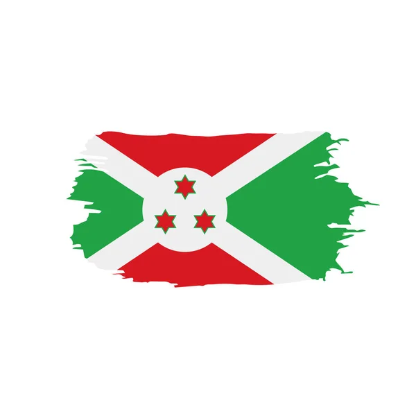 Bandera de Burundi, ilustración vectorial — Archivo Imágenes Vectoriales