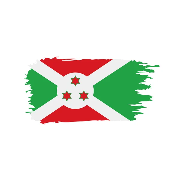 Bandera de Burundi, ilustración vectorial — Archivo Imágenes Vectoriales