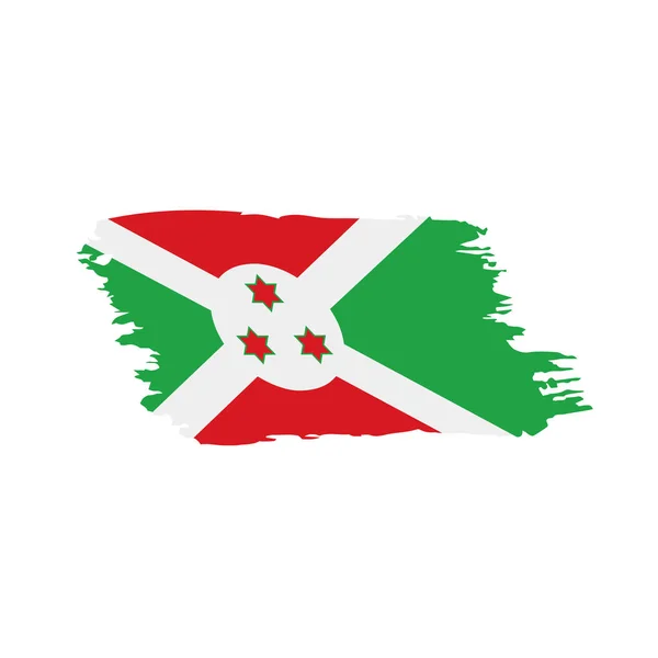 Vlajka Burundi, vektorové ilustrace — Stockový vektor
