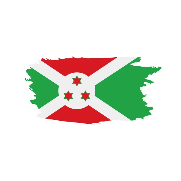 ブルンジの国旗、ベクトル イラスト — ストックベクタ